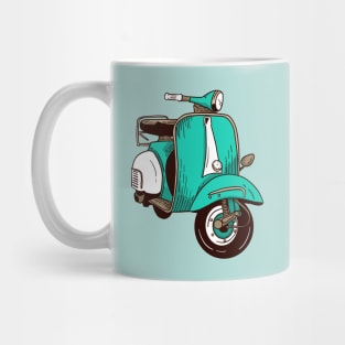 Cute Scooter Illustration Mug